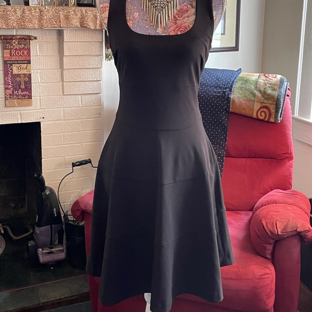Banana Republic black skater dress